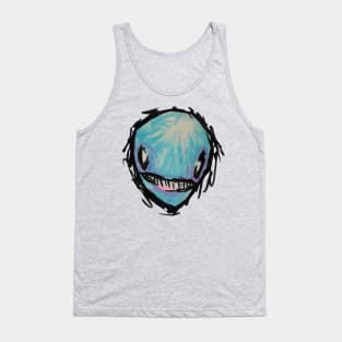 Sketchy Blue Alien Tank Top